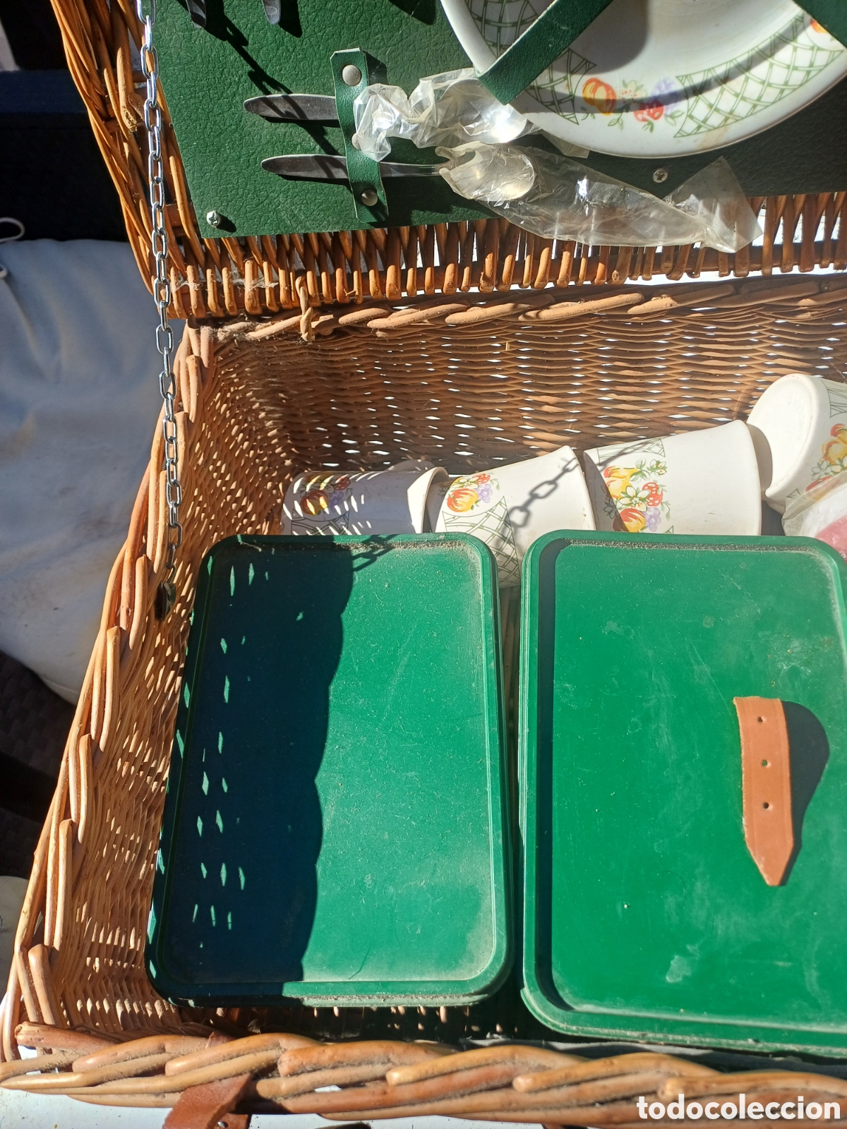 Vintage: Cesta picnic antigua - Foto 4