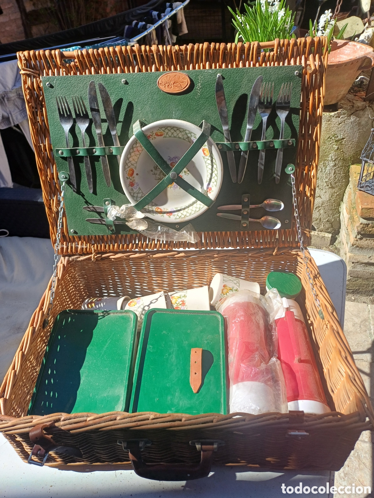Vintage: Cesta picnic antigua - Foto 1