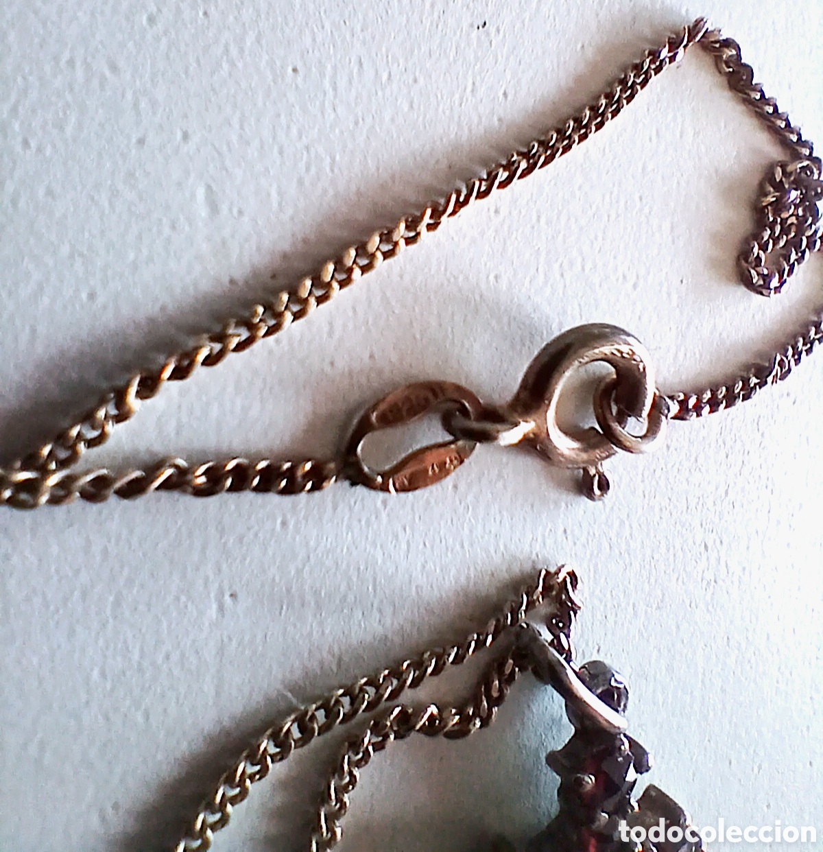 Vintage: Collar de plata con rub&iacute;es naturales - Foto 2