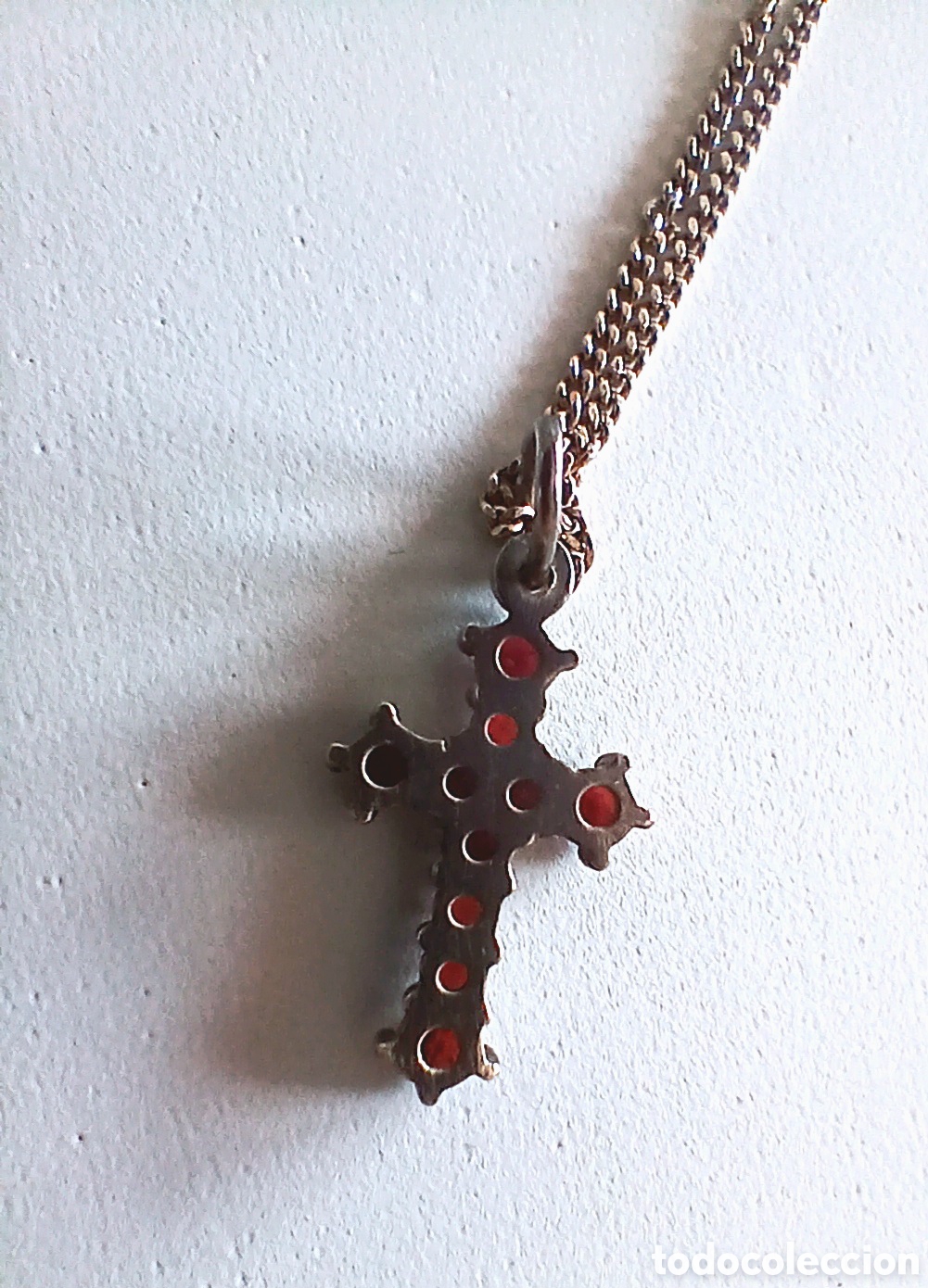 Vintage: Collar de plata con rub&iacute;es naturales - Foto 4