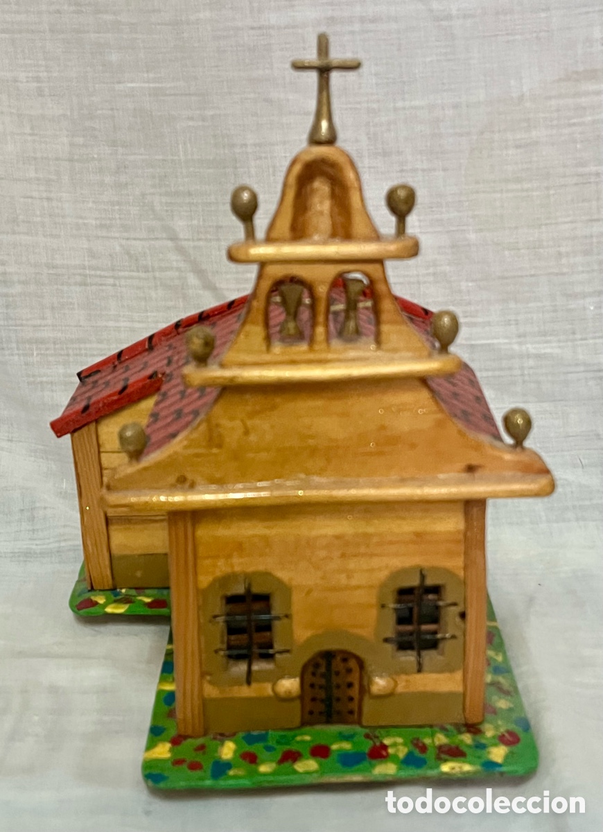 Vintage: IGLESIA ARTESANAL EN MADERA - Foto 3