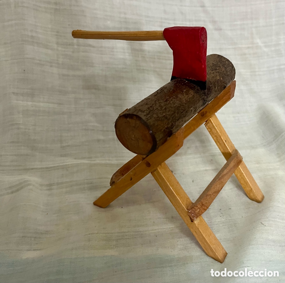 Vintage: HACHA ARTESANAL MADERA - Foto 3