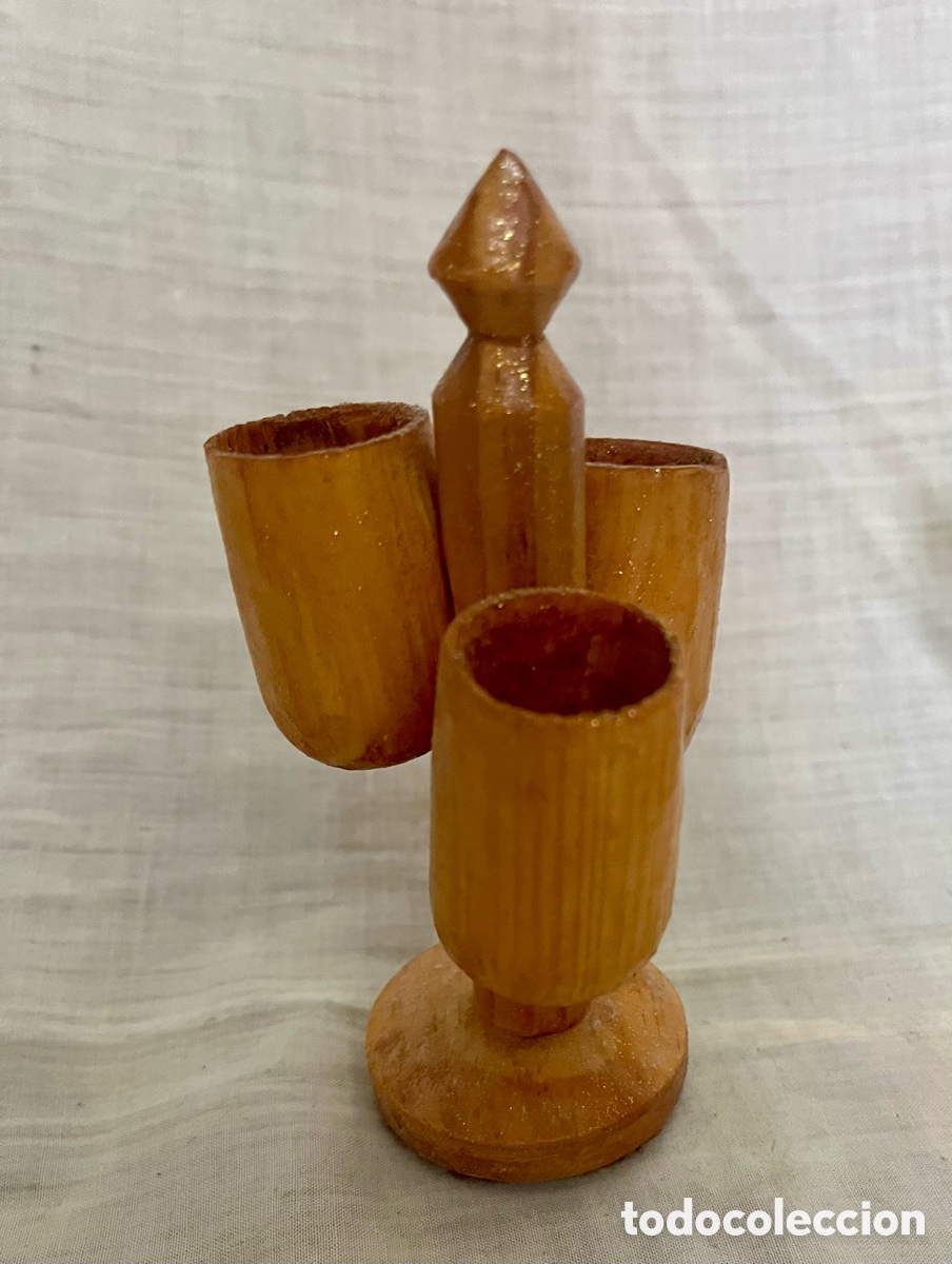 Vintage: PALILLERO ARTESANAL EN MADERA - Foto 2
