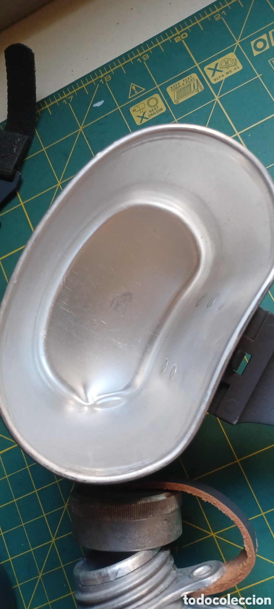 Vintage: Cantimplora alemana aluminio RDA y cazo - Foto 8