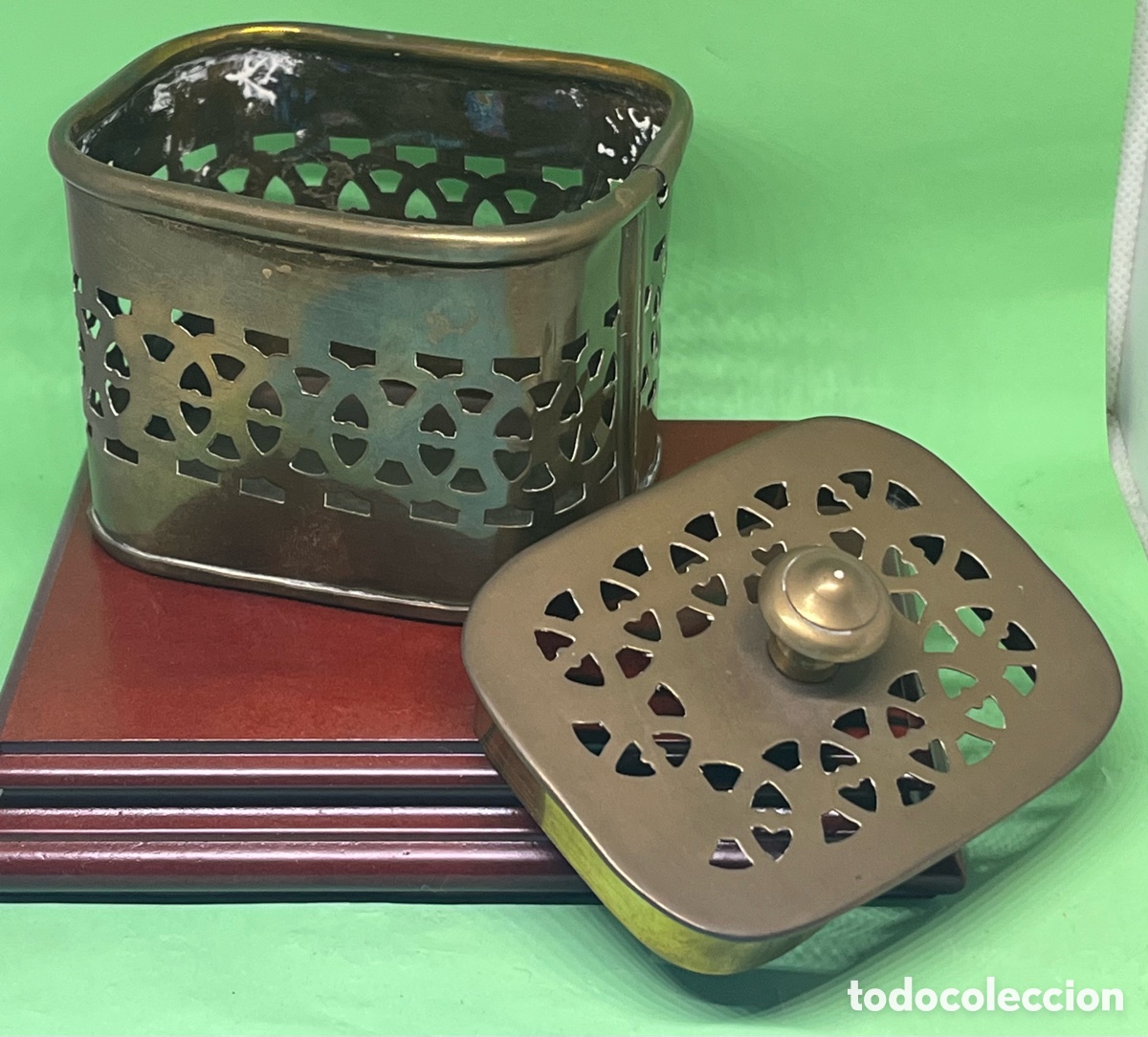 Vintage: ANTIGUA CAJA DE BRONCE DE INDIA - Foto 2