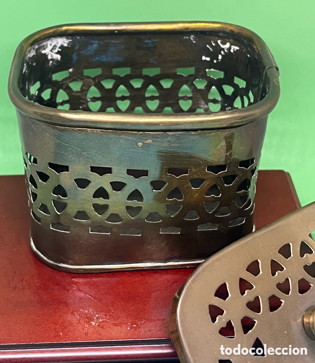 Vintage: ANTIGUA CAJA DE BRONCE DE INDIA - Foto 5