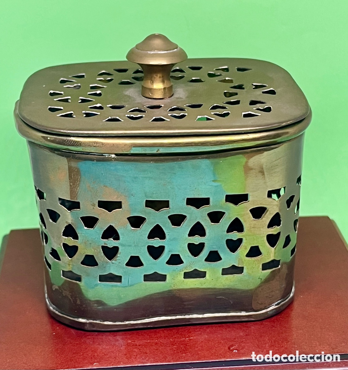 Vintage: ANTIGUA CAJA DE BRONCE DE INDIA - Foto 6