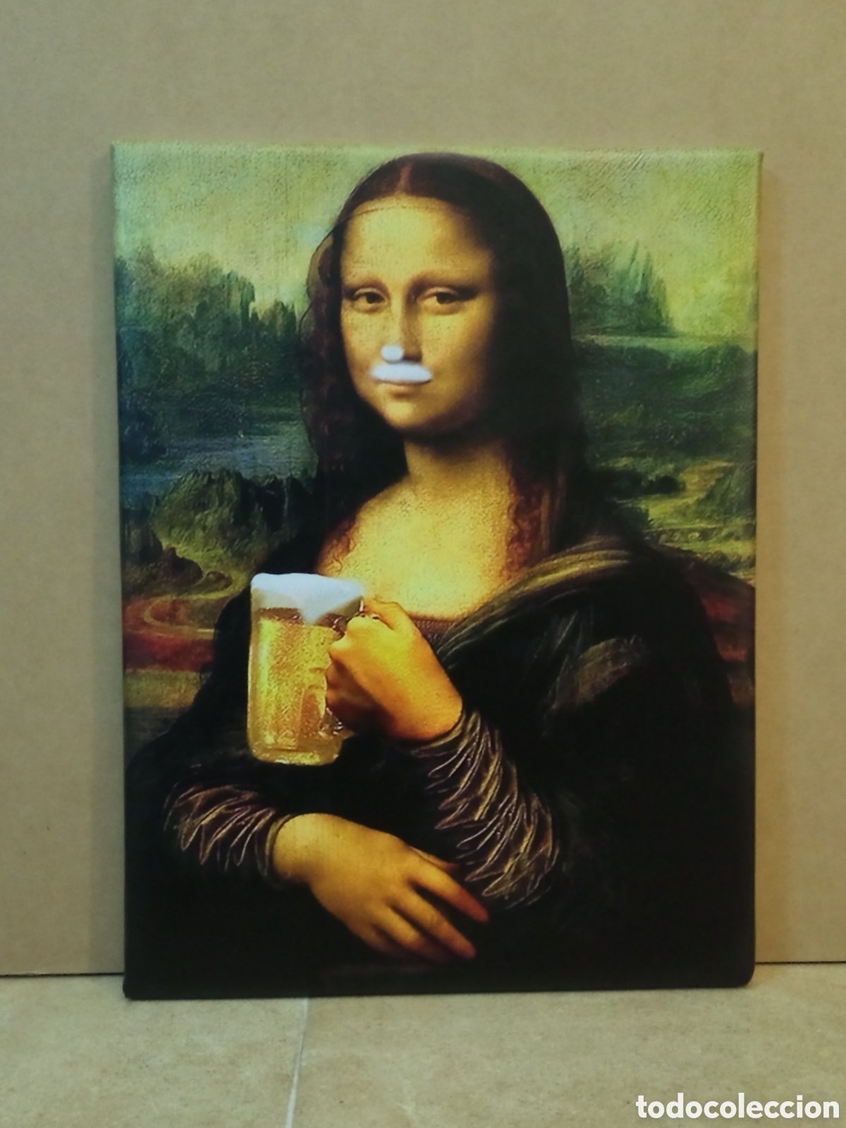 Vintage: Cuadro LA MONA LISA cerveza - Foto 1