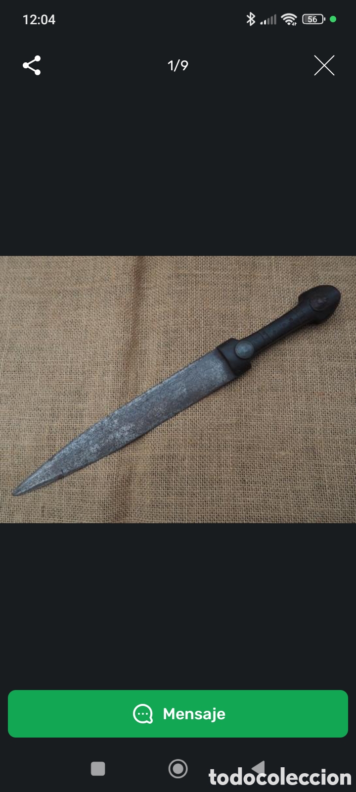 Vintage: DAGA RUSA CAUCASICA KINJAL 1800 - Foto 9