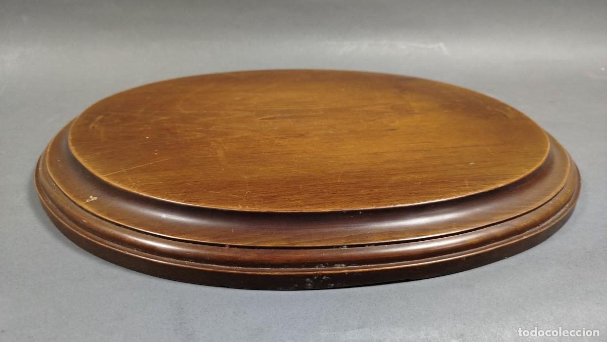 Vintage: PEANA DE MADERA OVALADA GRANDE - Foto 1