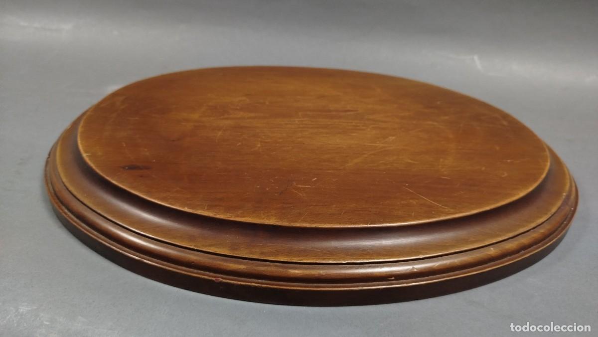 Vintage: PEANA DE MADERA OVALADA GRANDE - Foto 3