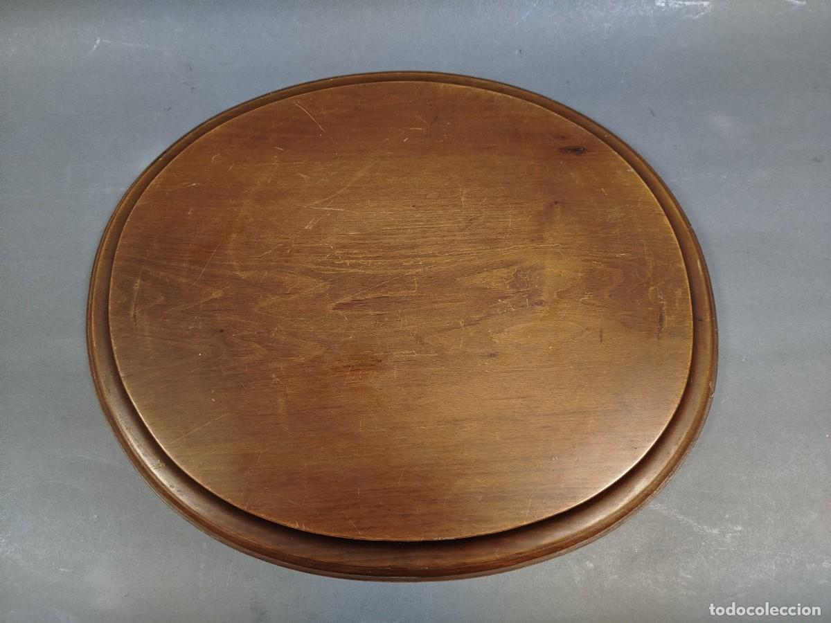 Vintage: PEANA DE MADERA OVALADA GRANDE - Foto 6