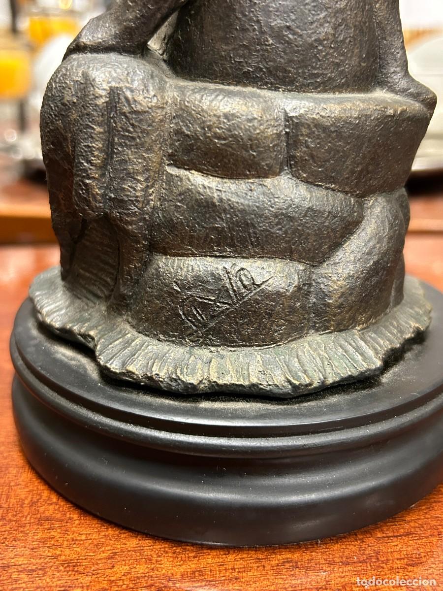 Vintage: Escultura Mujer de calamina - Foto 5