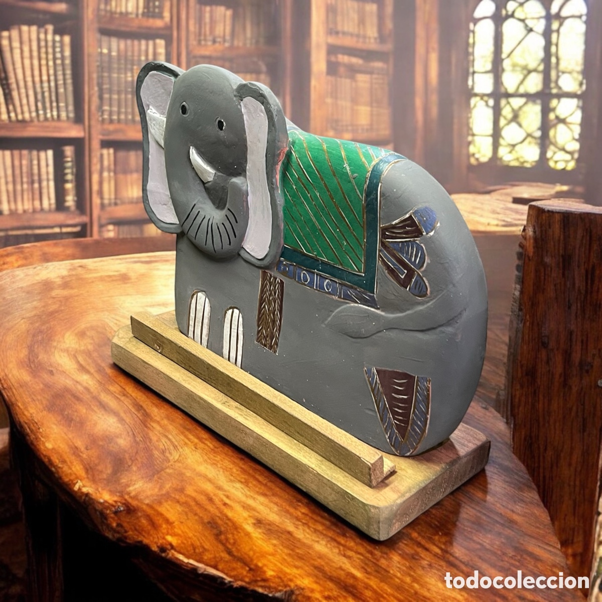 Vintage: Atril elefante de madera - Foto 2