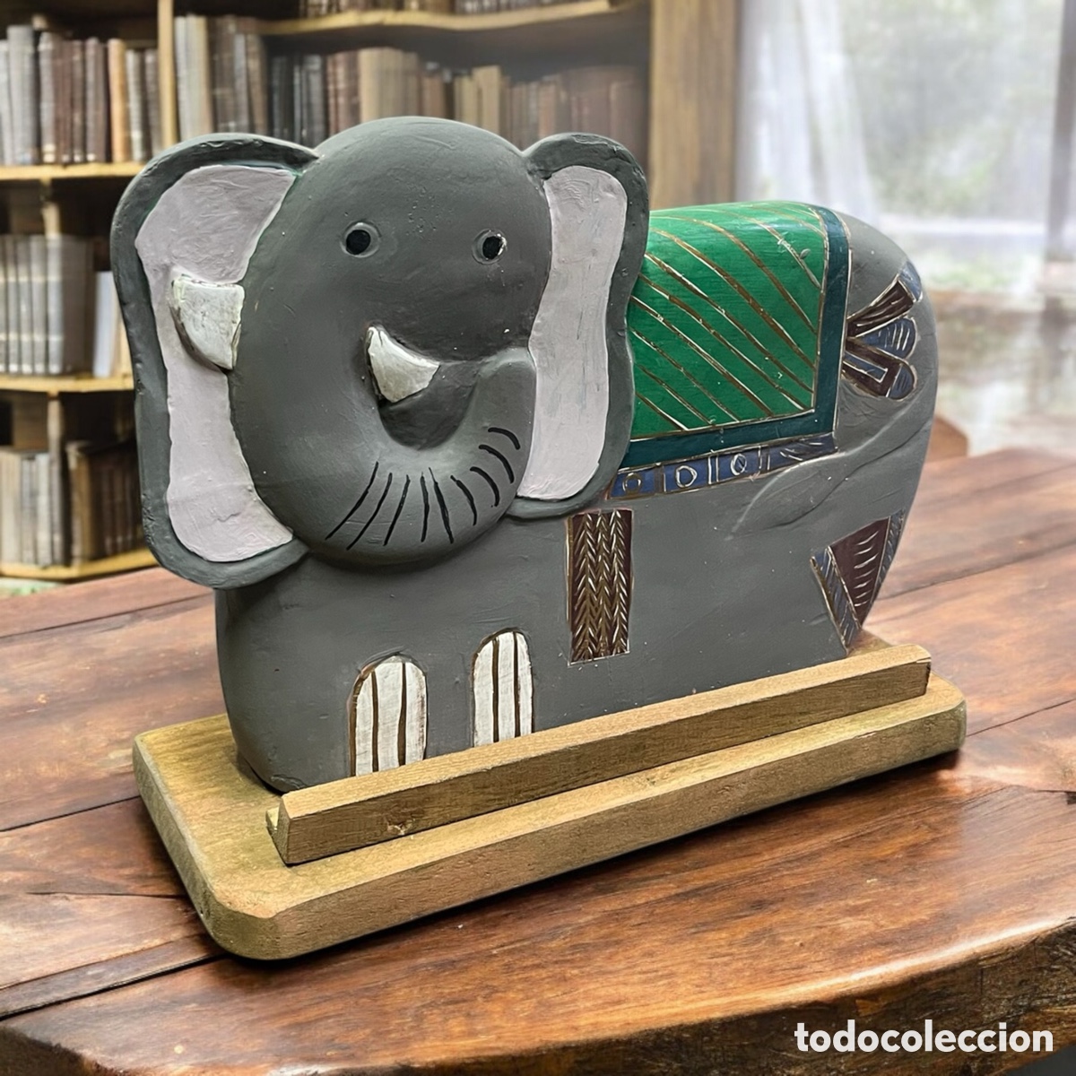 Vintage: Atril elefante de madera - Foto 3