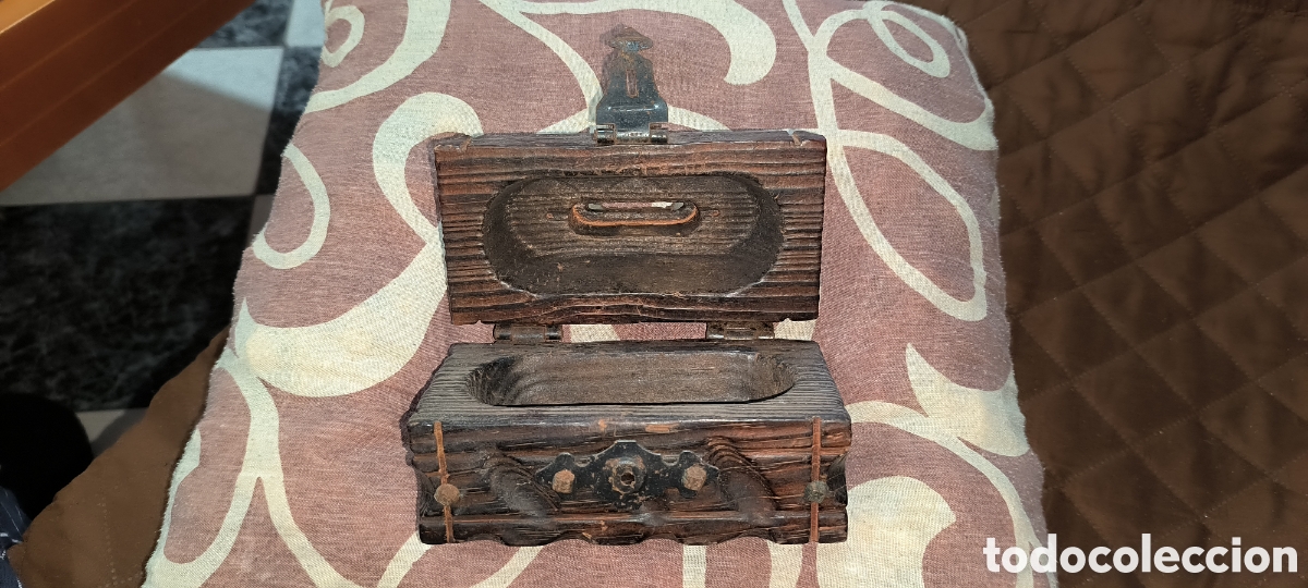 Vintage: ANTIGUA HUCHA MADERA E HIERRO FORJADO - Foto 2