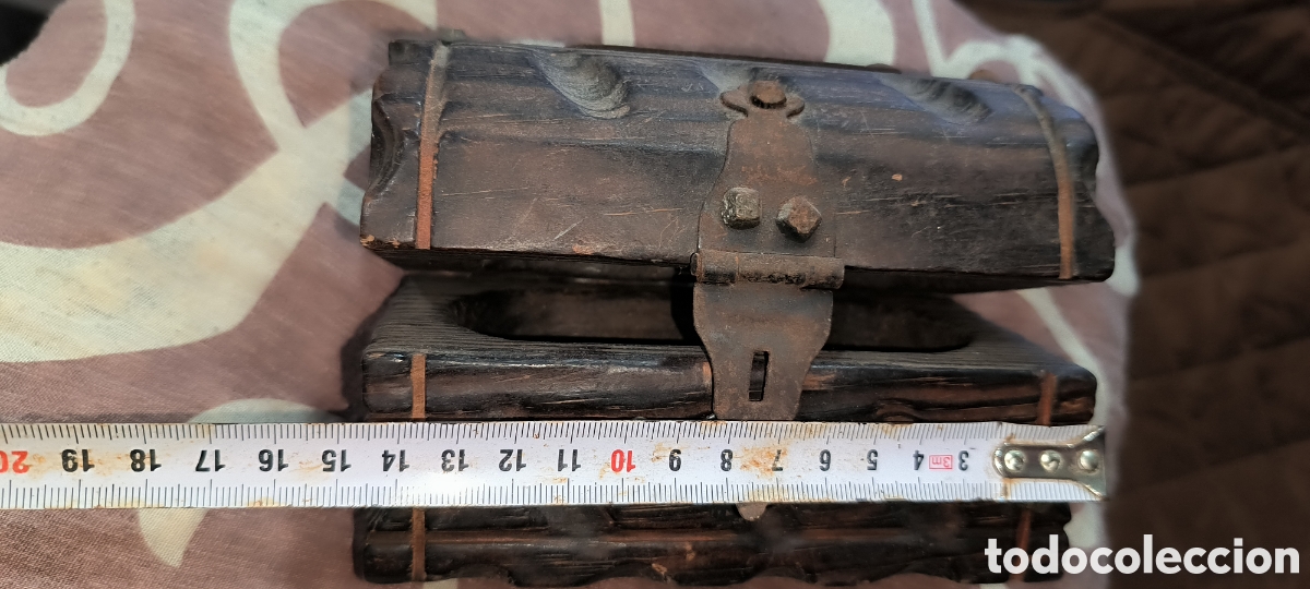 Vintage: ANTIGUA HUCHA MADERA E HIERRO FORJADO - Foto 5