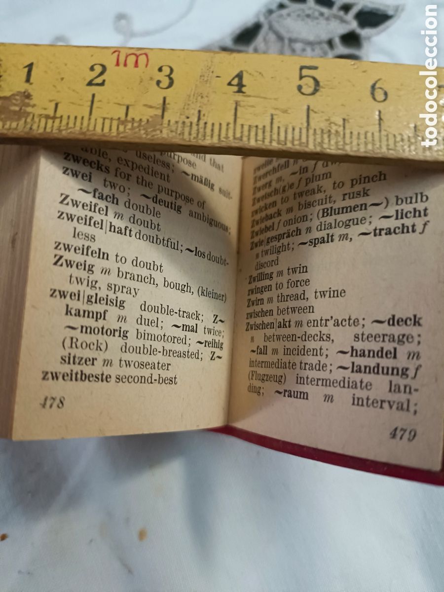 Vintage: Mini diccionario Alem&aacute;n -ingles - Foto 3