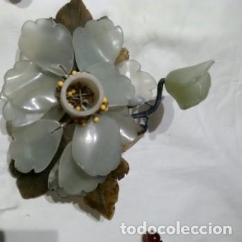 Vintage: Racimos de frutas en alabastro y jade - Foto 2