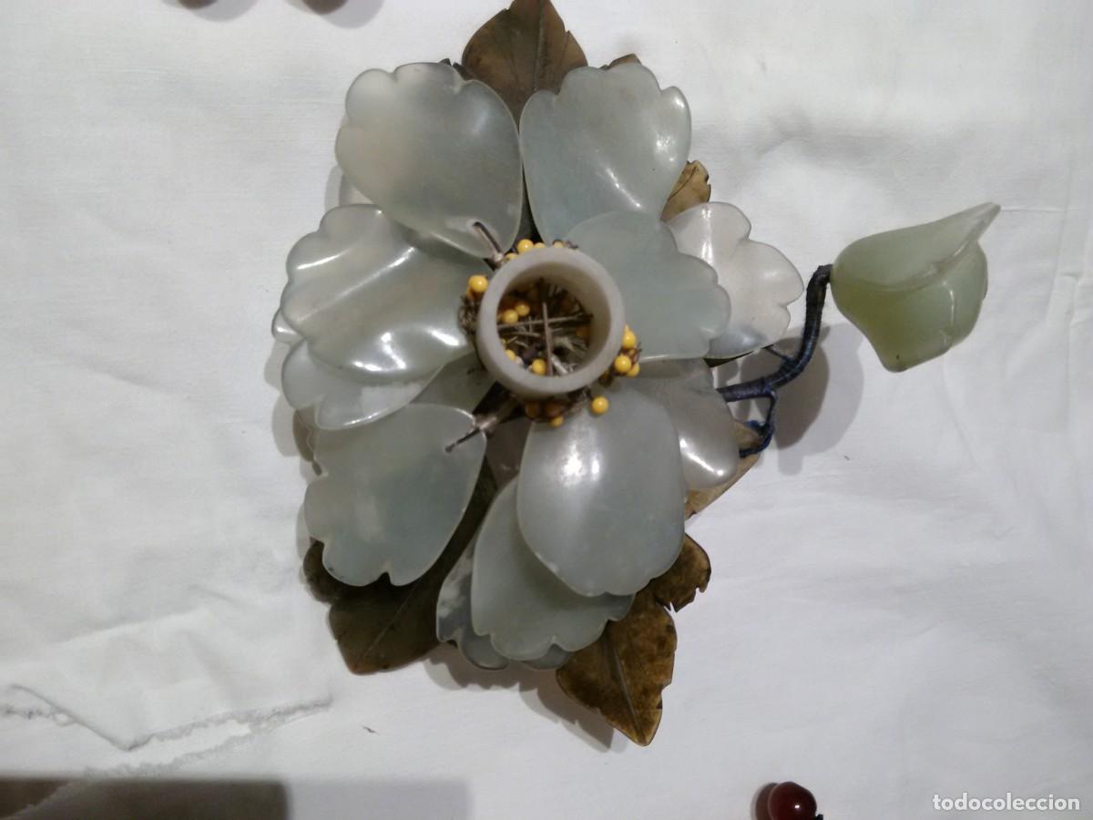 Vintage: Racimos de frutas en alabastro y jade - Foto 4