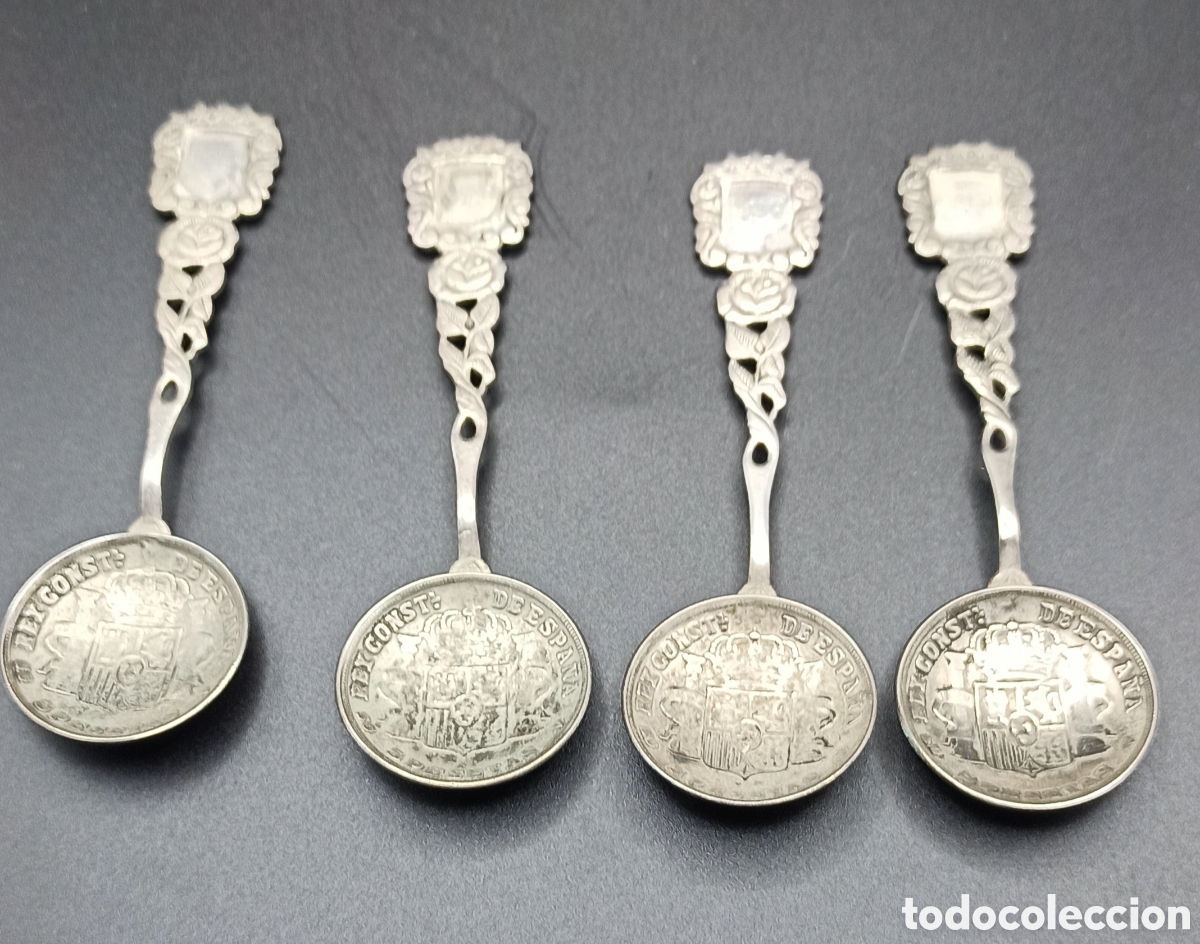 Vintage: Cucharas grabadas antigua - Foto 1
