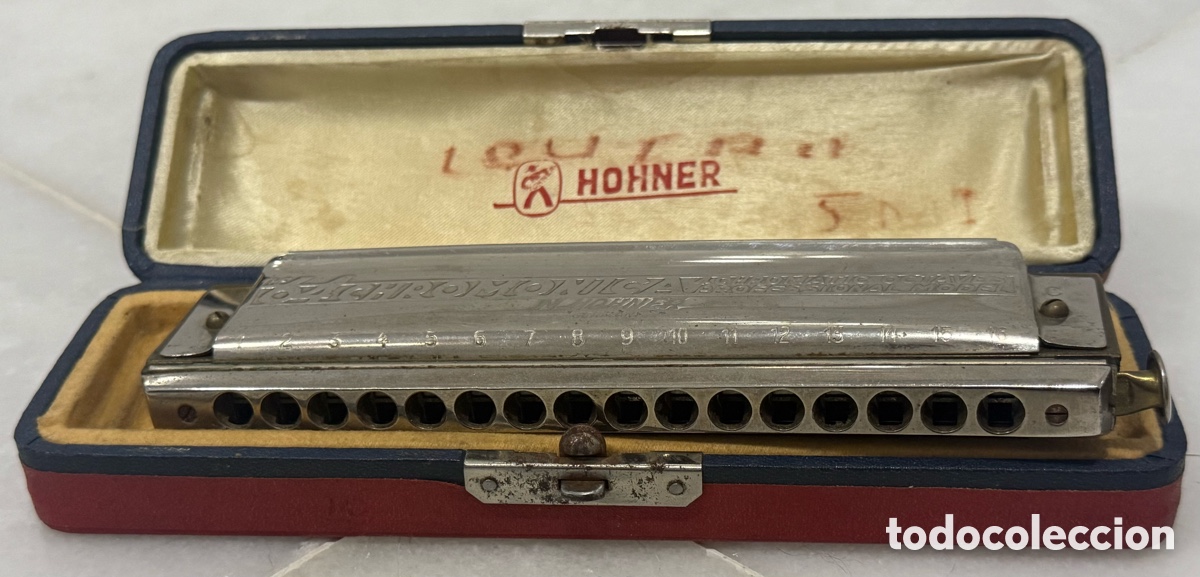 Vintage: ANTIGUA ARM&Oacute;NICA HOHNER 64 CHROMONICA - Foto 4