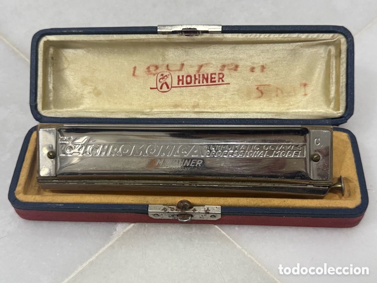 Vintage: ANTIGUA ARM&Oacute;NICA HOHNER 64 CHROMONICA - Foto 6