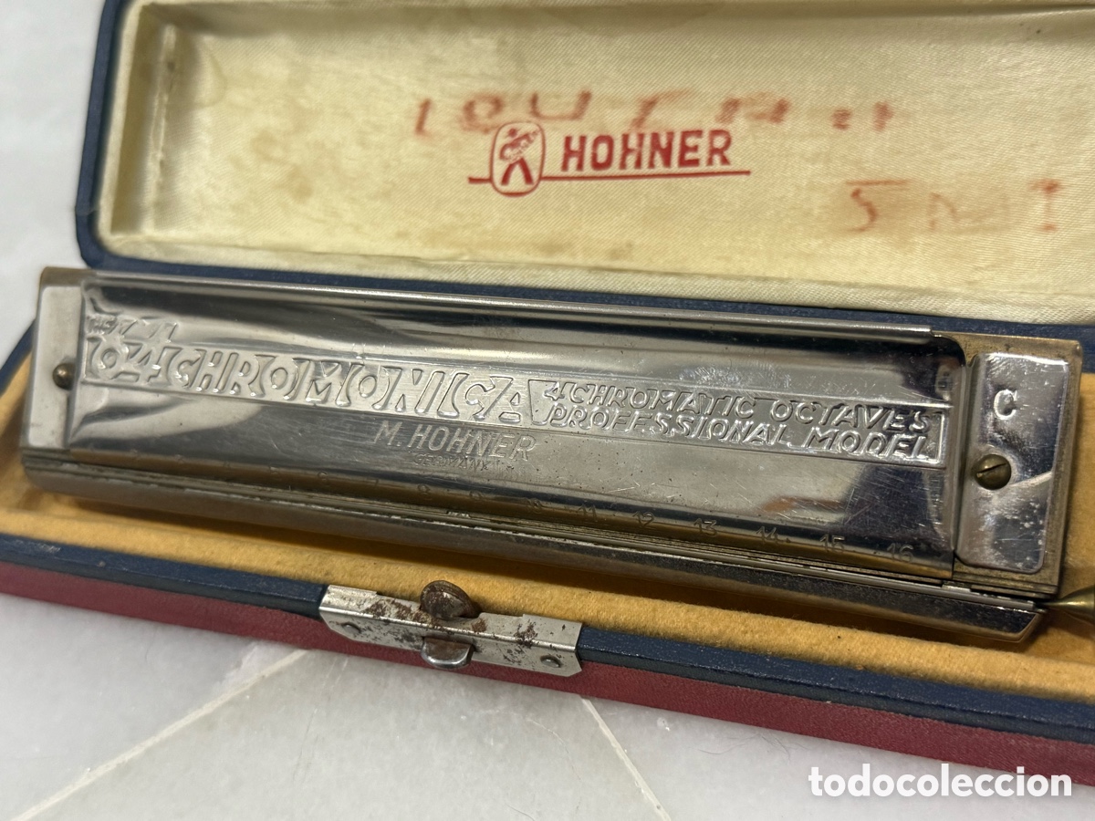 Vintage: ANTIGUA ARM&Oacute;NICA HOHNER 64 CHROMONICA - Foto 7