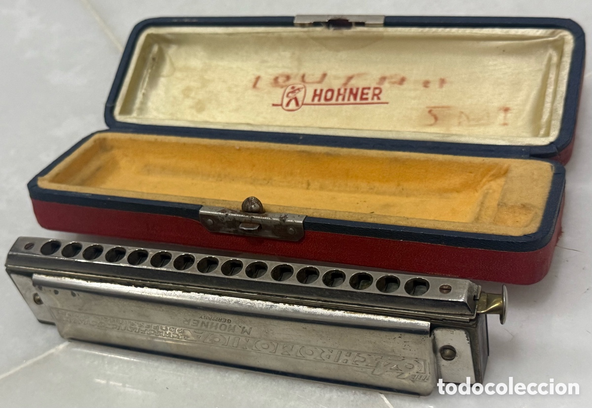 Vintage: ANTIGUA ARM&Oacute;NICA HOHNER 64 CHROMONICA - Foto 8