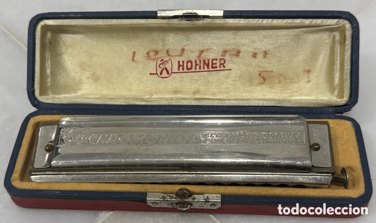 Vintage: ANTIGUA ARM&Oacute;NICA HOHNER 64 CHROMONICA - Foto 1