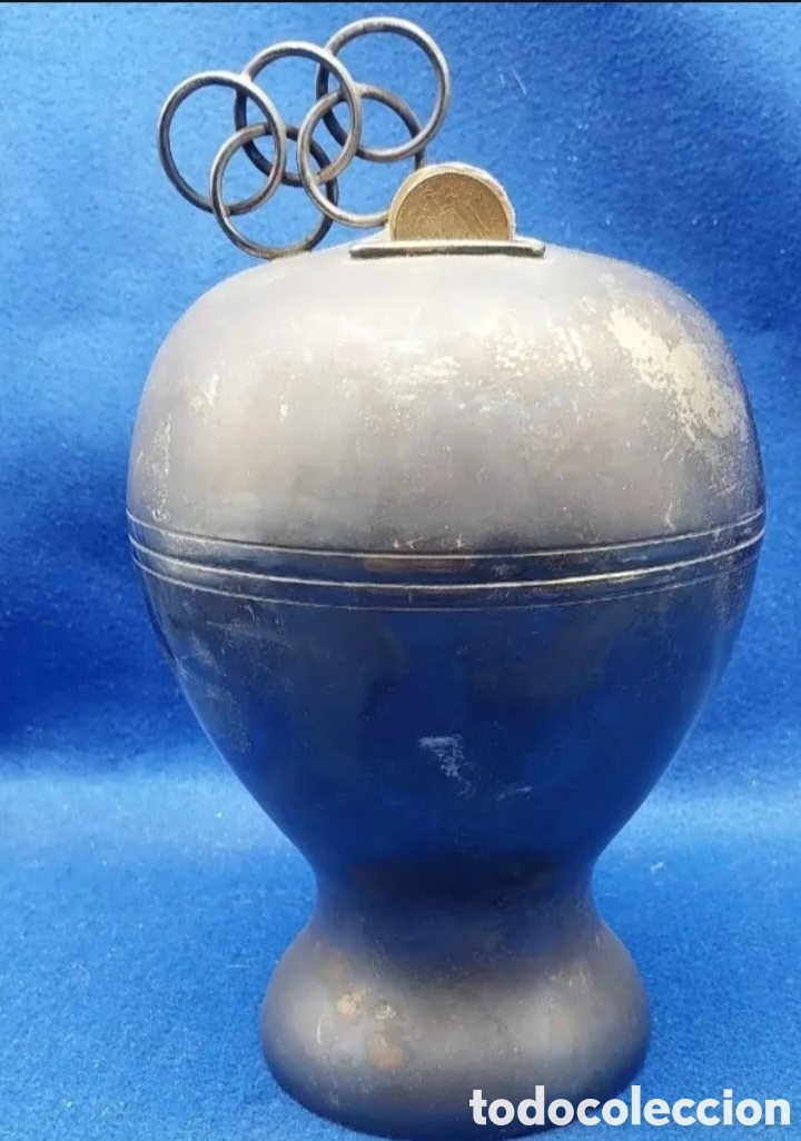 Vintage: Hucha met&aacute;lica olimpiadas - Foto 1