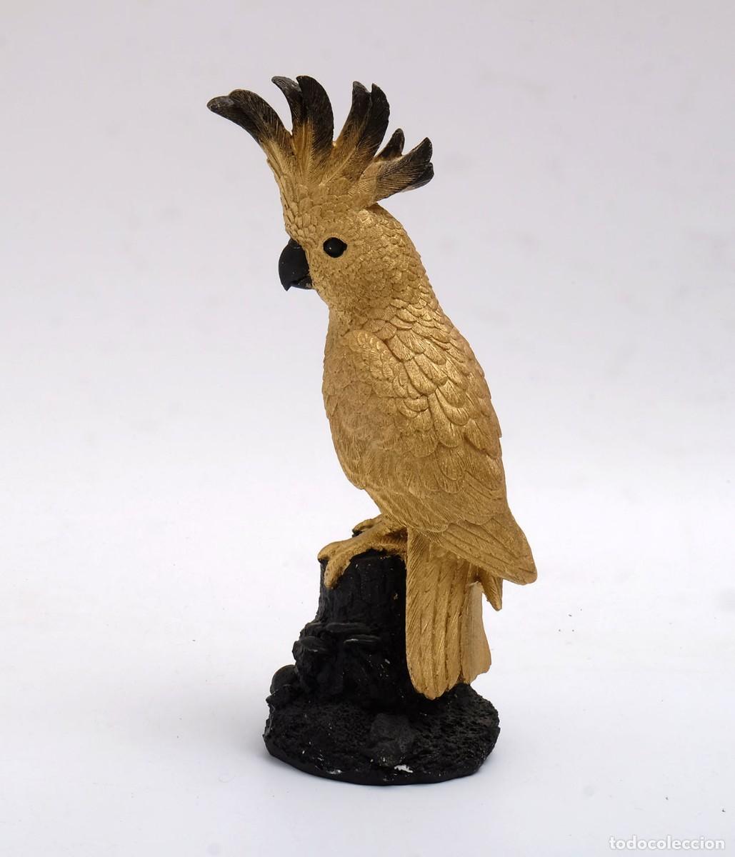 Vintage: Figura de papagayo dorado - Foto 1