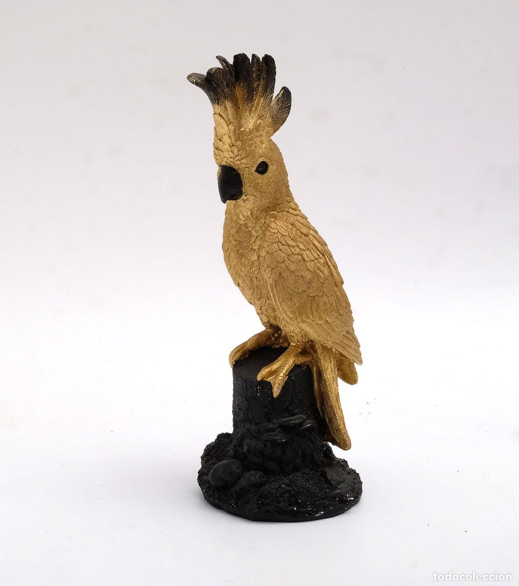 Vintage: Figura de papagayo dorado - Foto 2