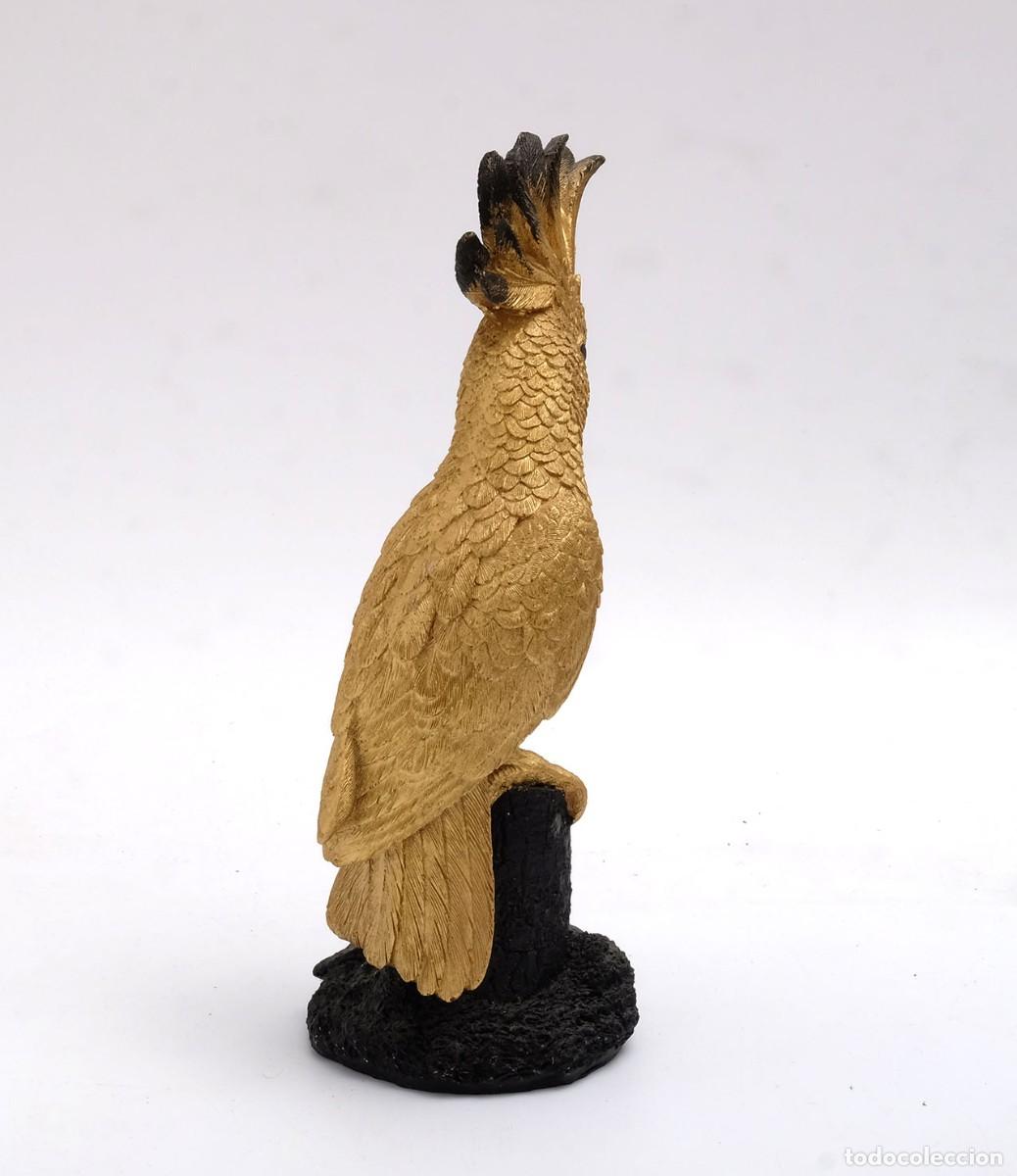 Vintage: Figura de papagayo dorado - Foto 4