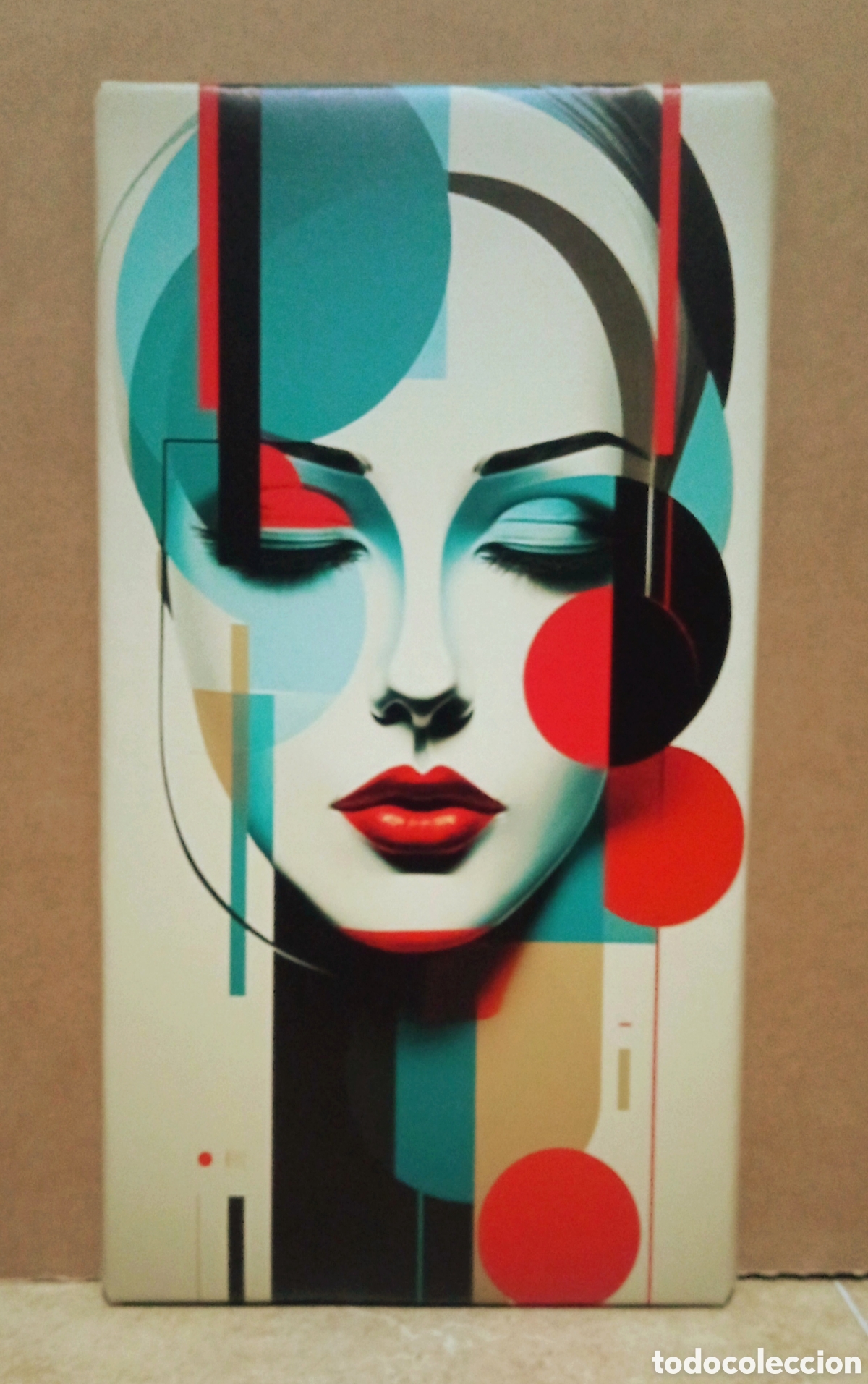Vintage: Cuadro cartel ROSTRO MUJER art - Foto 1