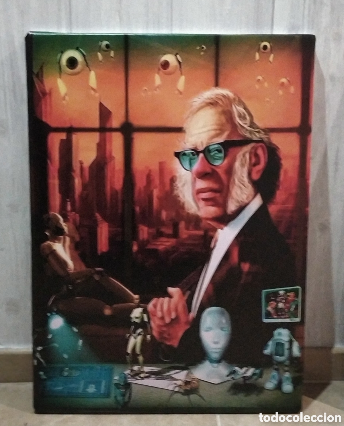 Vintage: Cuadro cartel ISAAC ASSIMOV - Foto 1