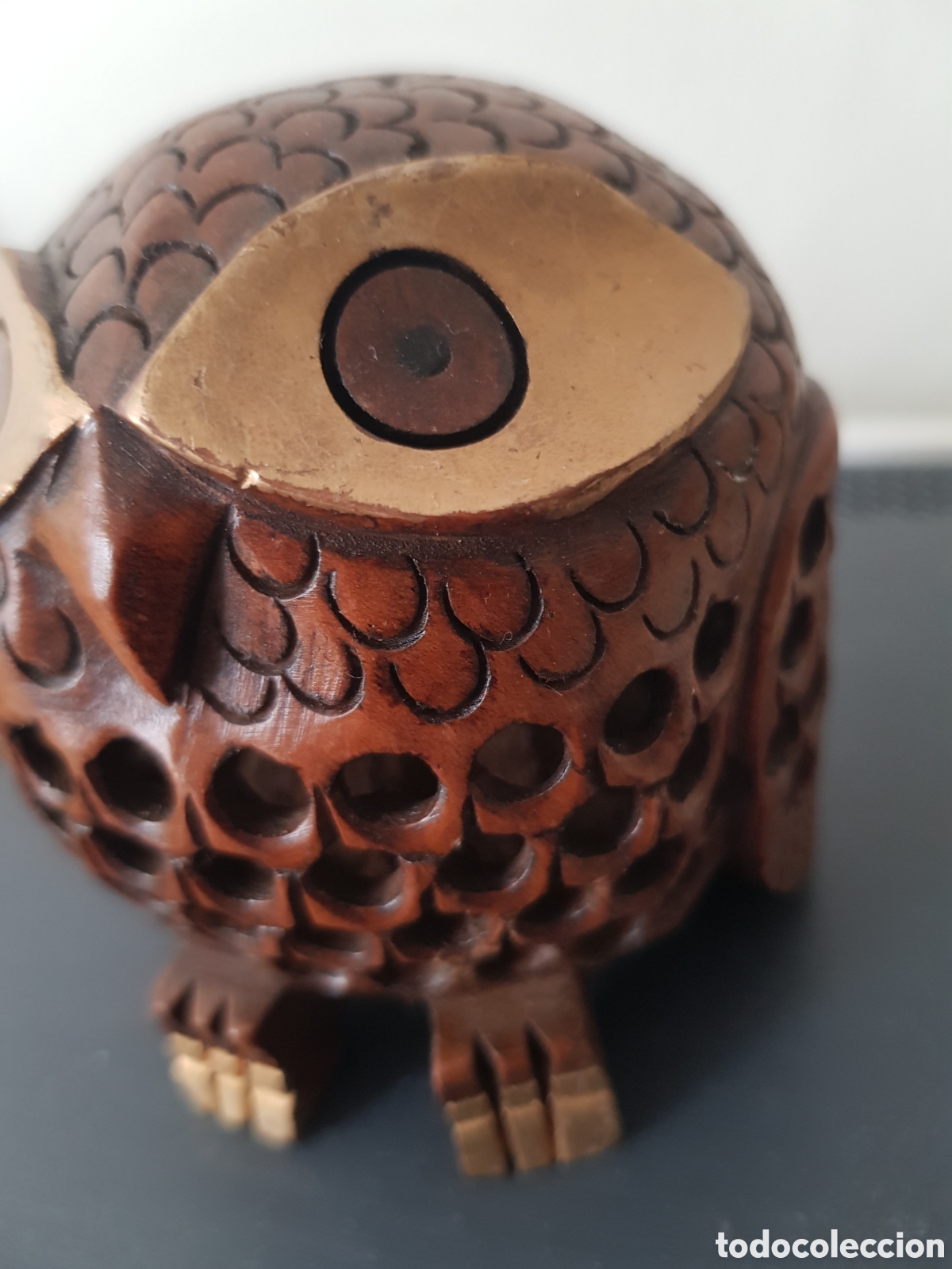 Vintage: B&uacute;ho tallado en madera calada. - Foto 3