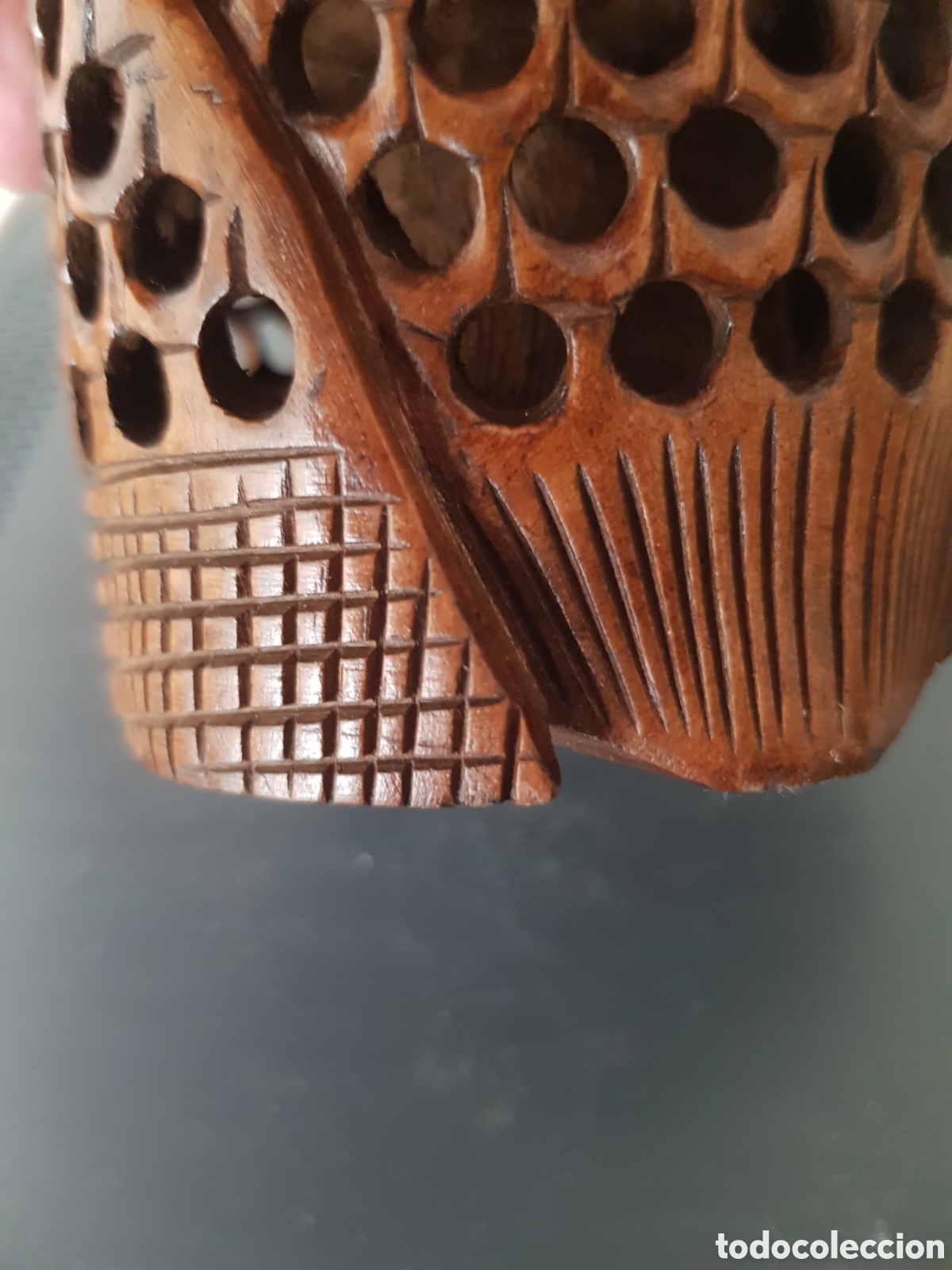 Vintage: B&uacute;ho tallado en madera calada. - Foto 8