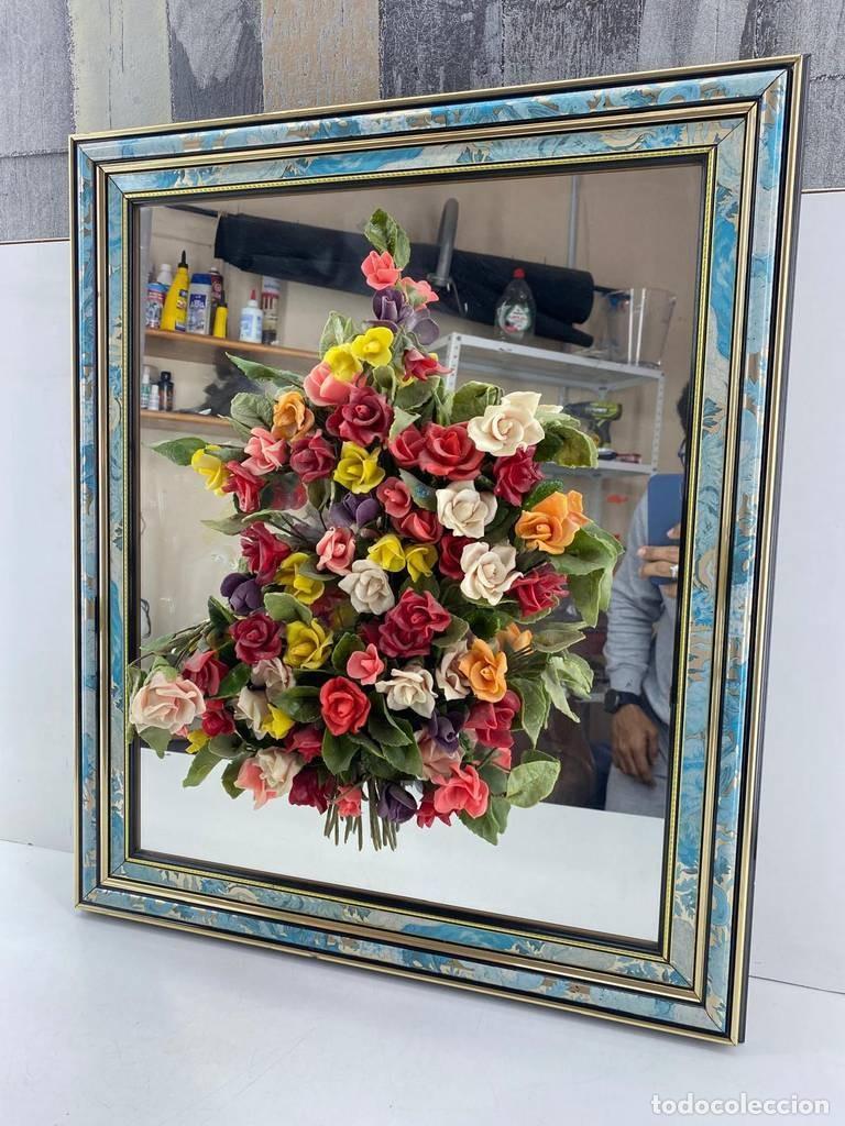 Vintage: CUADRO DE FLORES EN RELIEVE - Foto 1