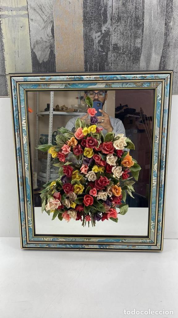Vintage: CUADRO DE FLORES EN RELIEVE - Foto 3