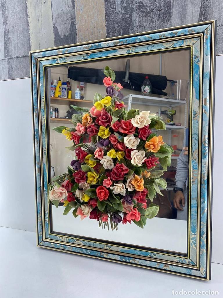Vintage: CUADRO DE FLORES EN RELIEVE - Foto 4