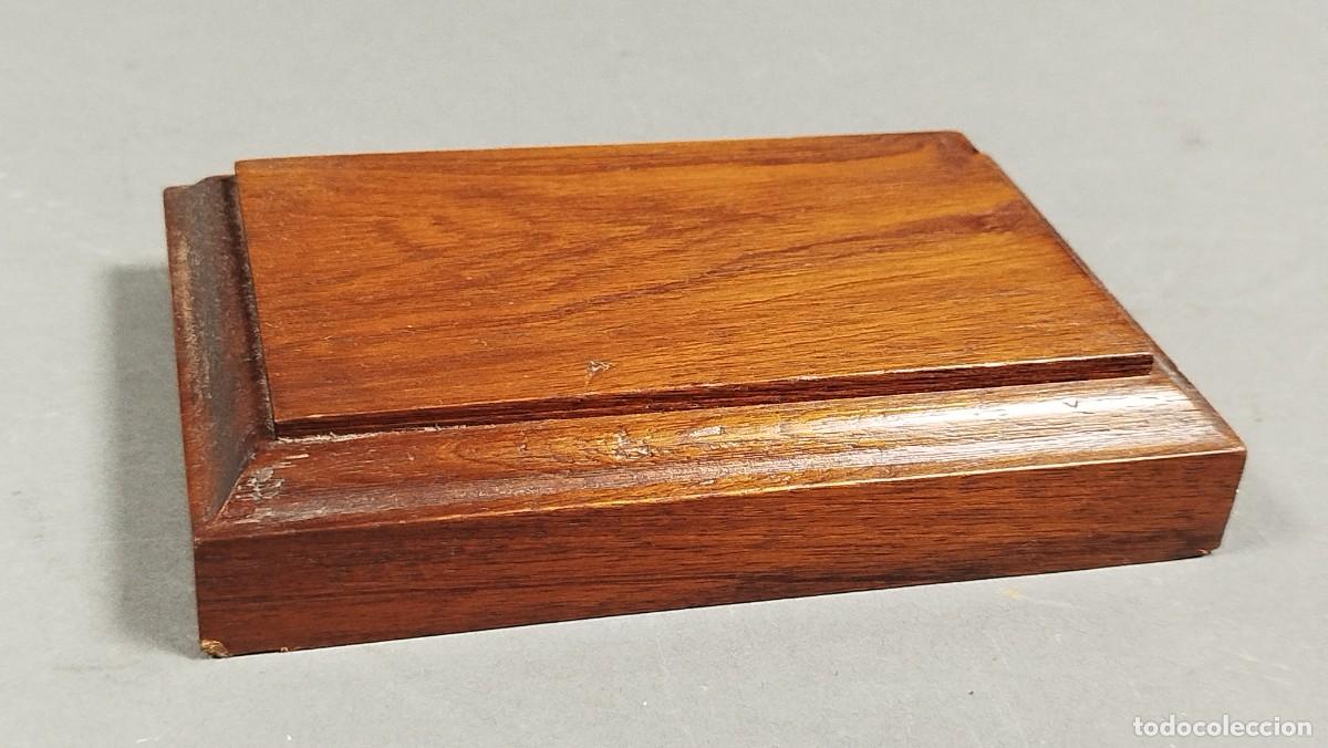 Vintage: BASE DE MADERA RECTANGULAR - Foto 1