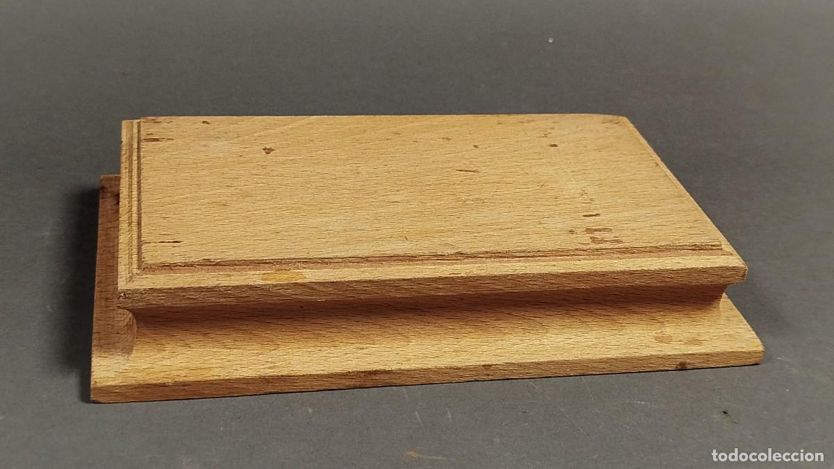 Vintage: BASE RECTANGULAR DE MADERA SIN BARNIZAR - Foto 1