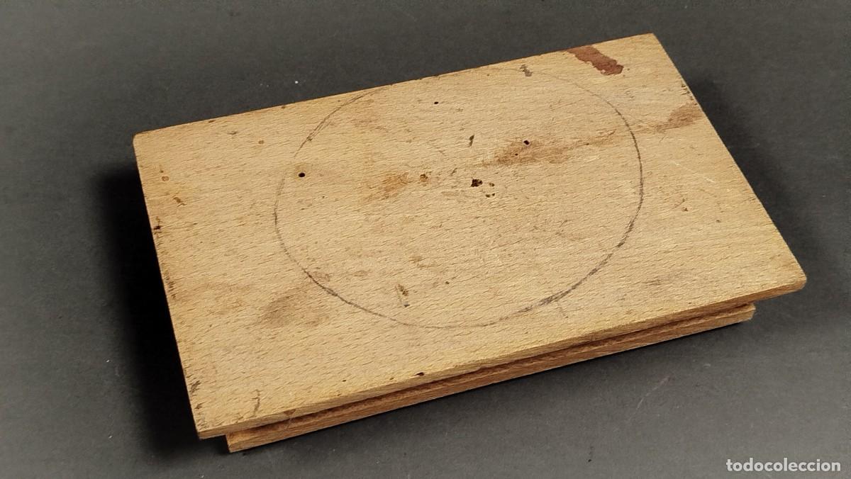 Vintage: BASE RECTANGULAR DE MADERA SIN BARNIZAR - Foto 5