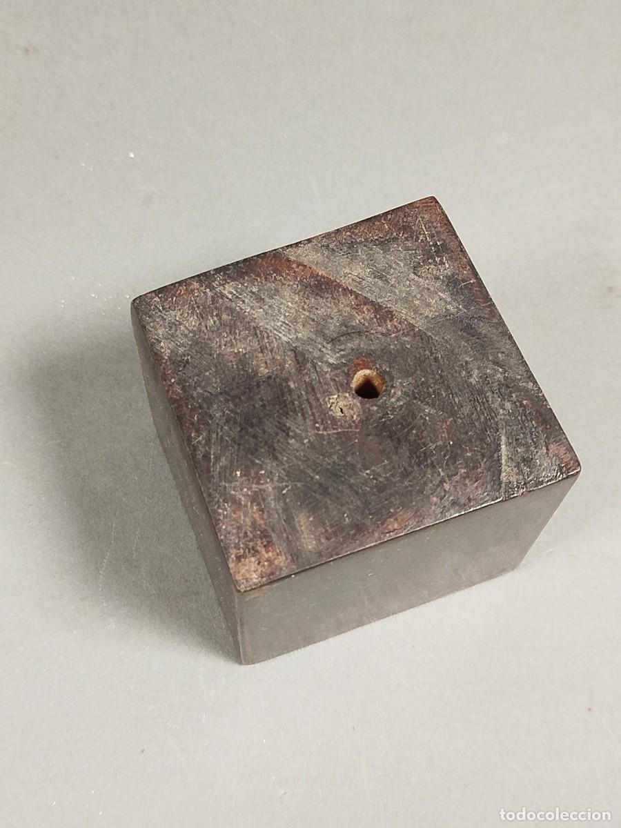 Vintage: BASE DE MADERA DE RAIZ CON FORMA DE CUBO - Foto 5