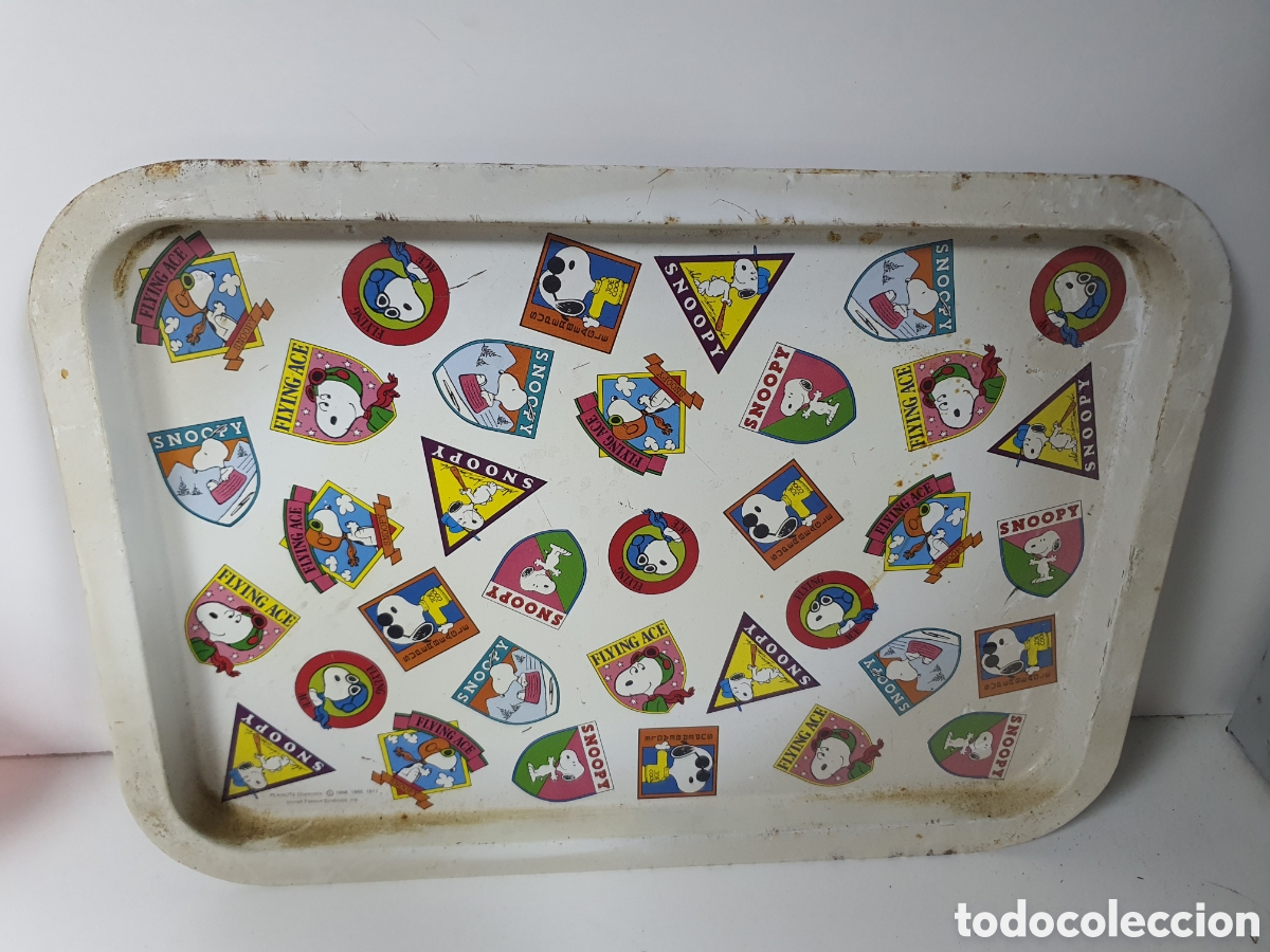 Vintage: Bandeja snoopy a&ntilde;os 80 - Foto 1