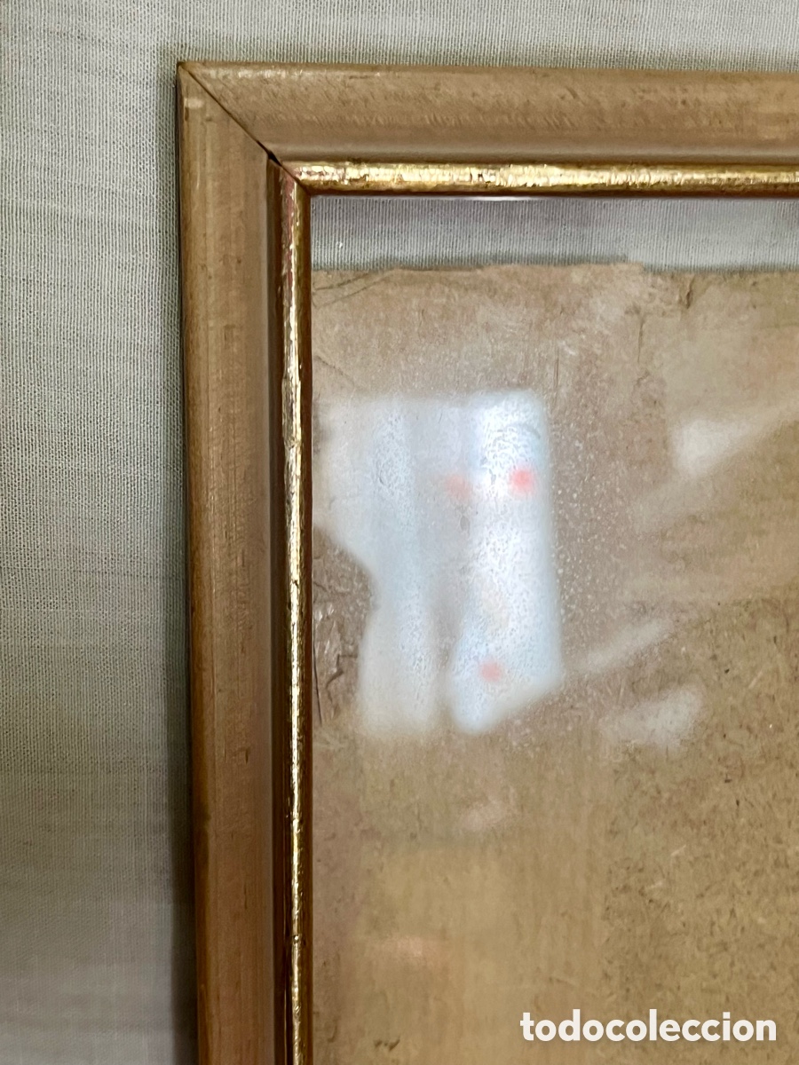 Vintage: MARCO DE MADERA CON CRISTAL 30,5 c 24 cm - Foto 2