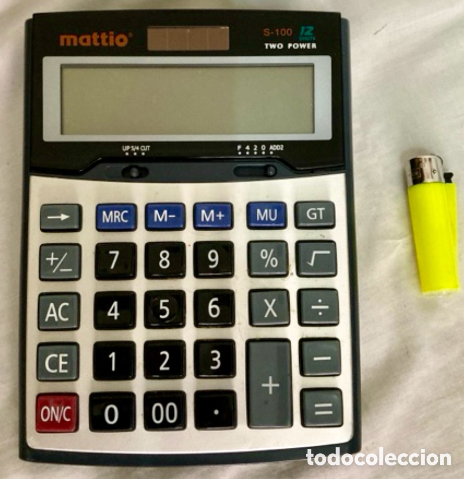Vintage: CALCULADORA SOLAR &ldquo; MATTIO S100 &ldquo; , 12 n&uacute;meros ! funciona ! - Foto 1