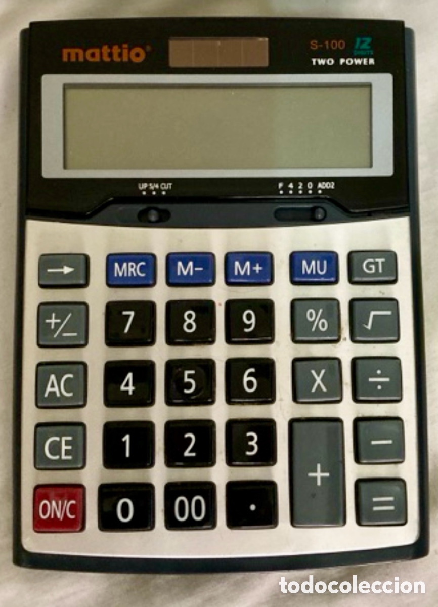 Vintage: CALCULADORA SOLAR &ldquo; MATTIO S100 &ldquo; , 12 n&uacute;meros ! funciona ! - Foto 2