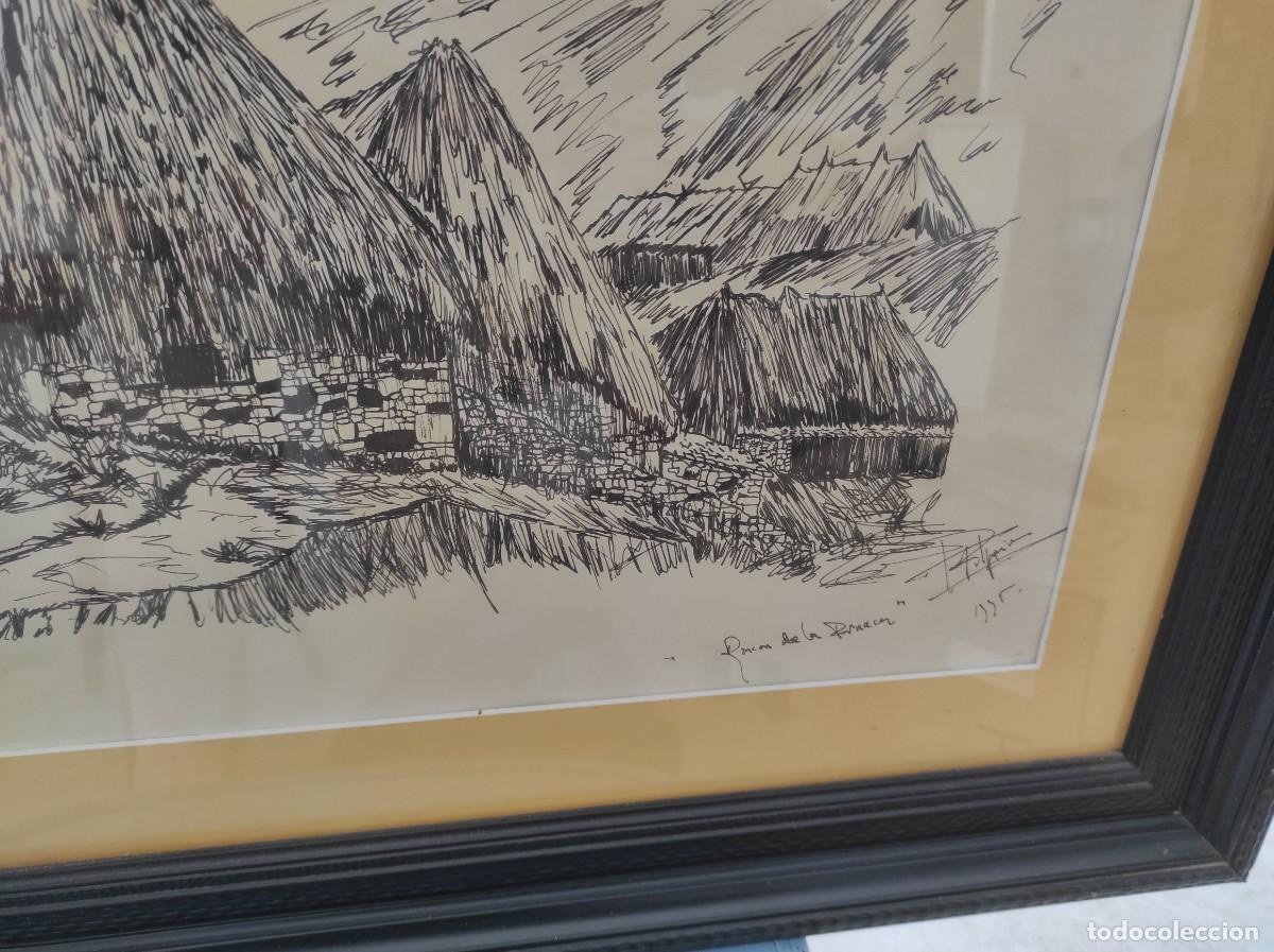 Vintage: Cuadro pintado a mano plumilla - Foto 2